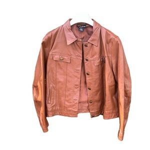 Metrostyle Brown Women leather Jacket